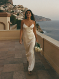 Ellie — Spaghetti Strap V-Neck Slip Gown