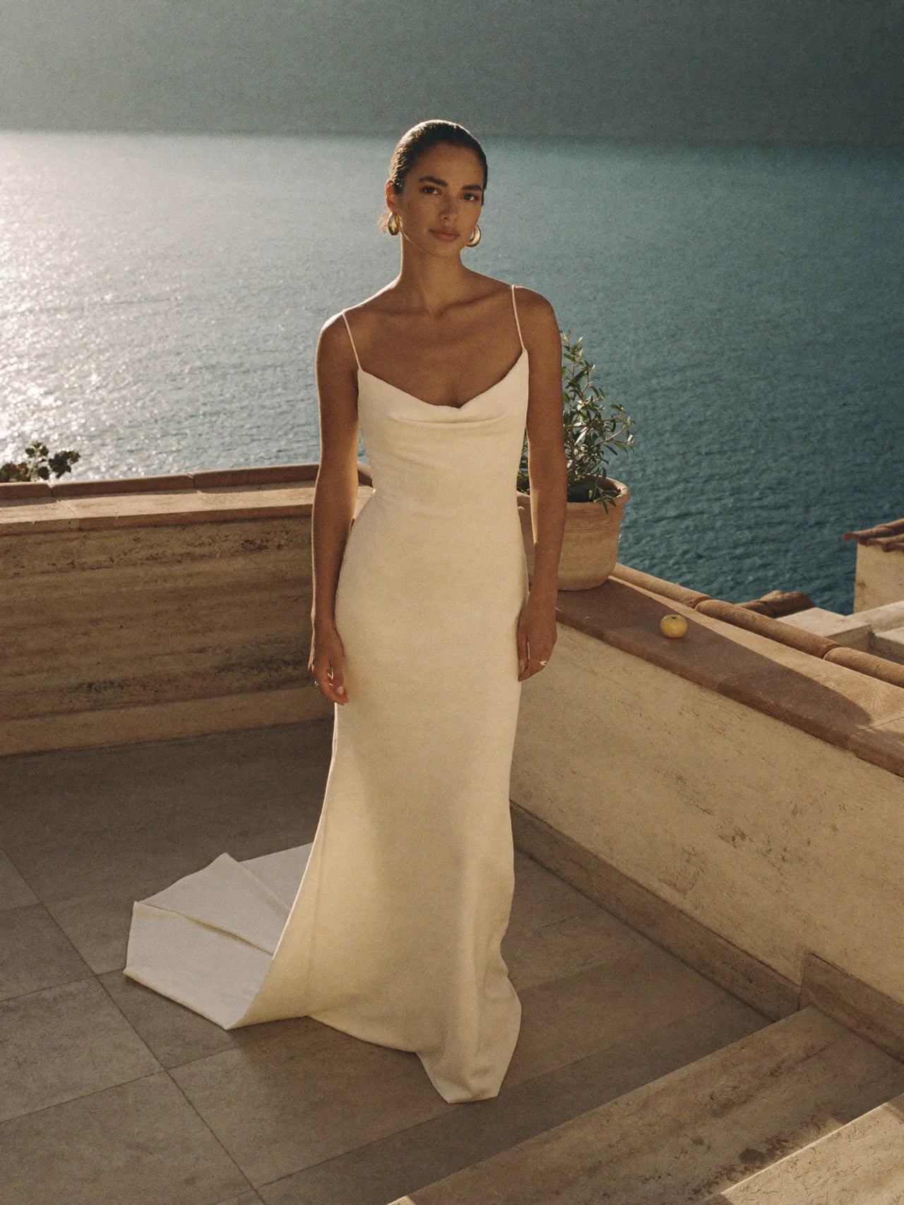 Ellie — Cowl Neckline Column Gown