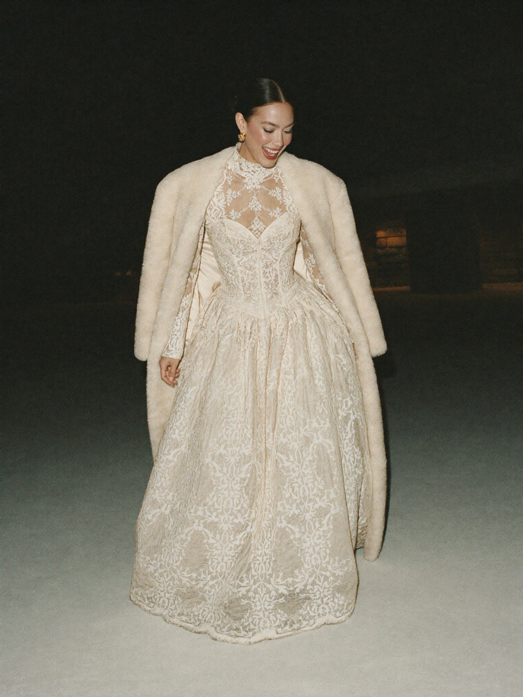 Marta — High Neck Basque Waist Gown