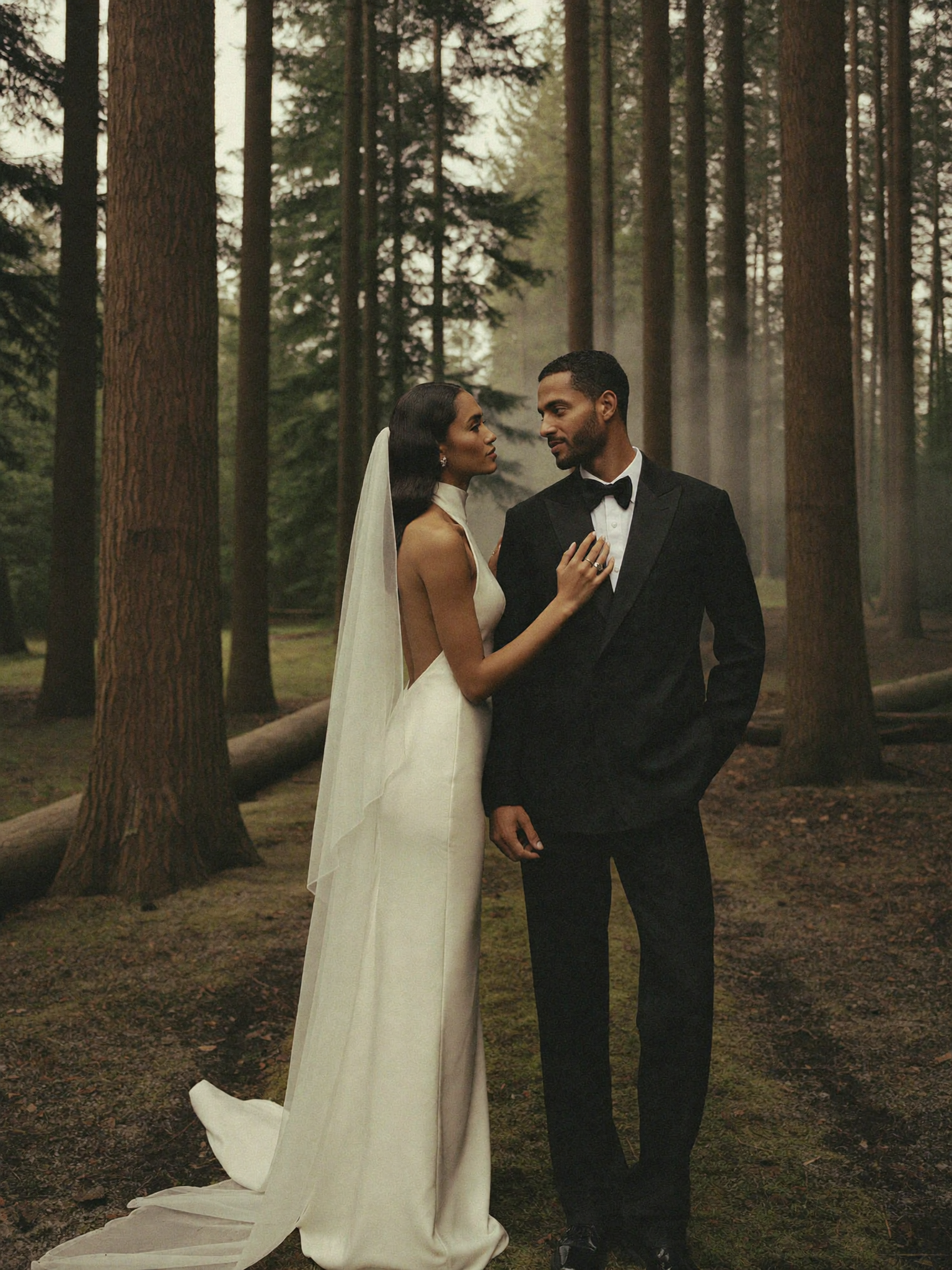 Bonnie — Halter Neck Column Gown