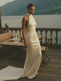 Bonnie — Halter Neck Column Gown