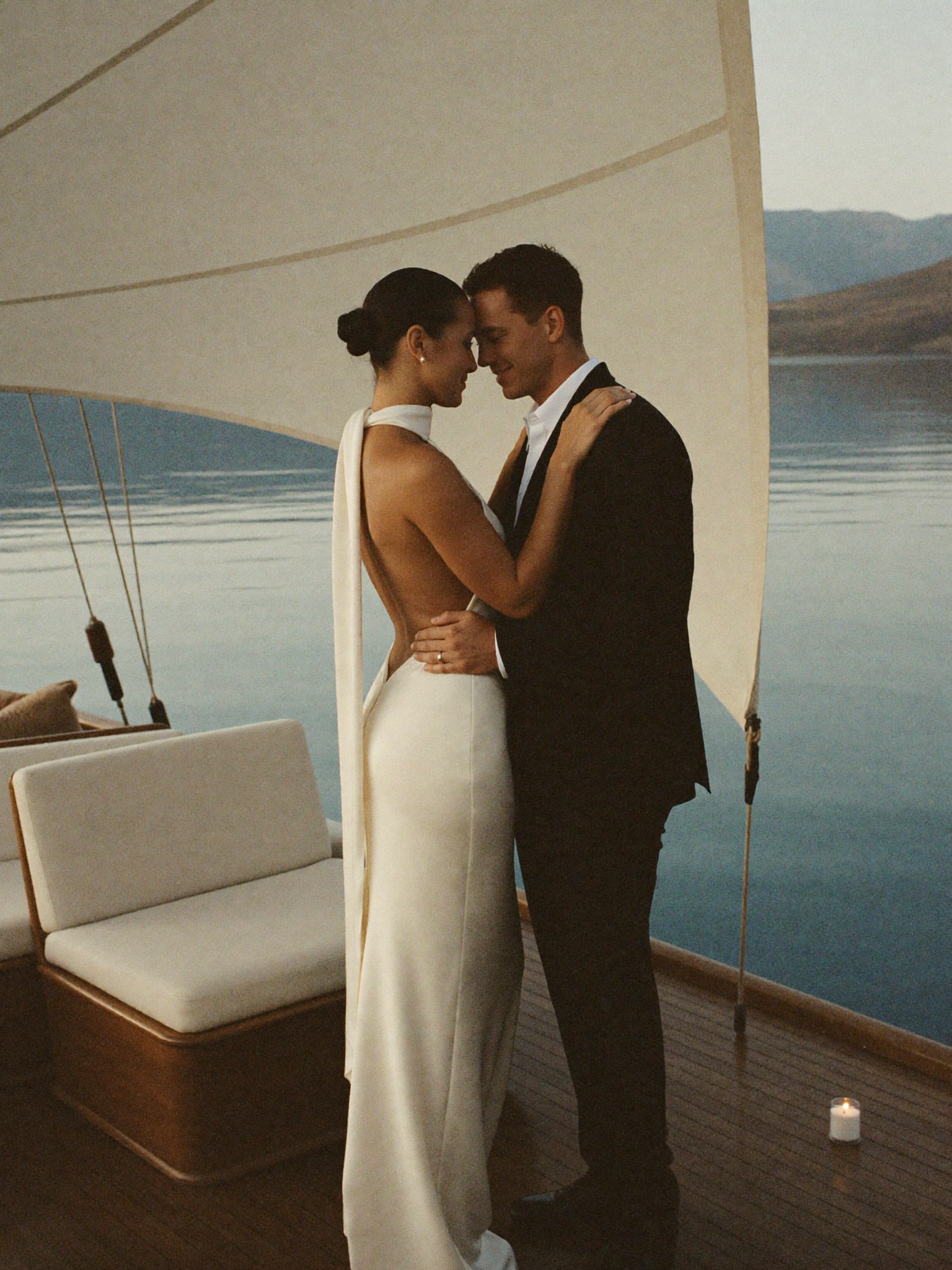 Bonnie — Halter Neck Column Gown
