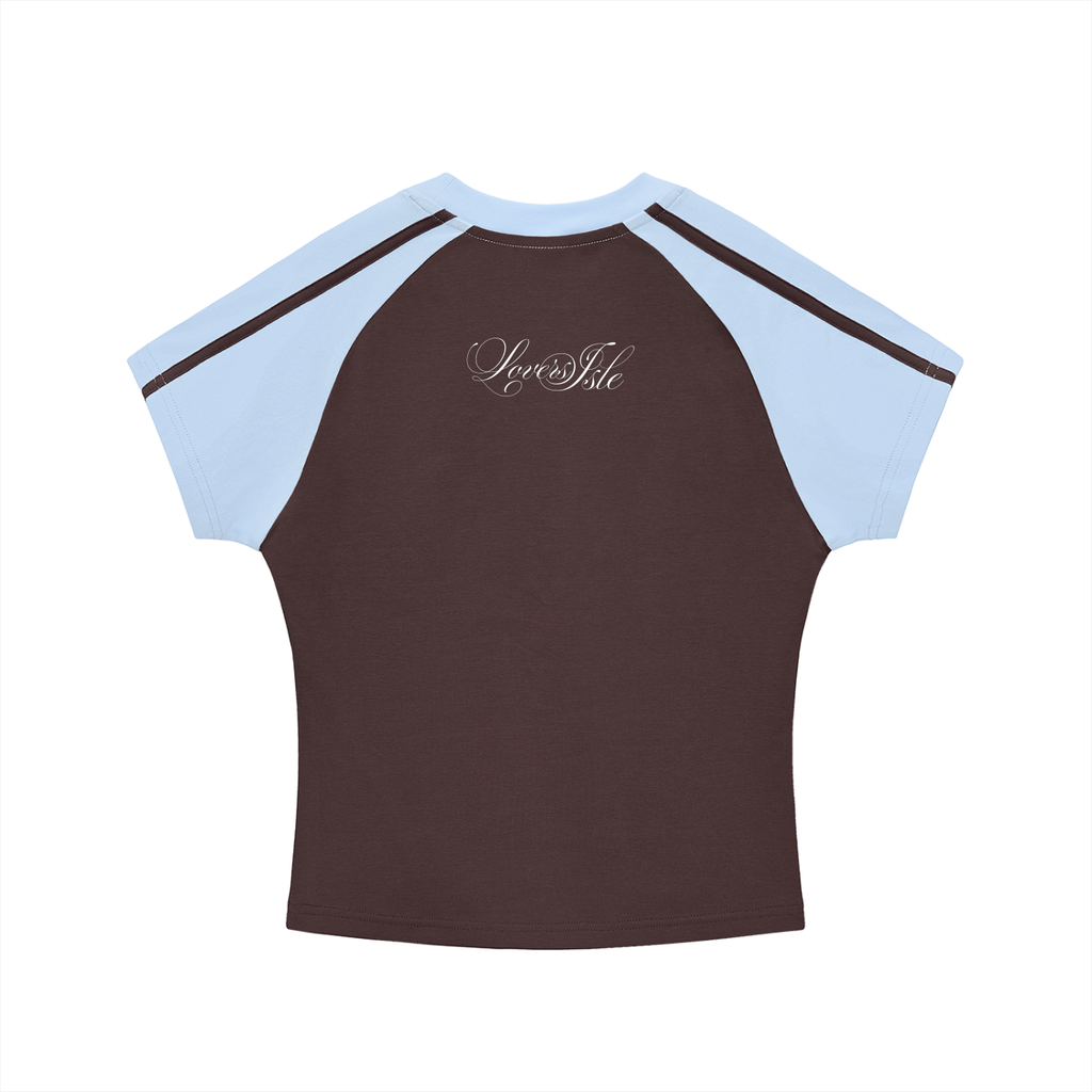 Contrast Stripes Bodycon Raglan  Sleeve T-Shirt